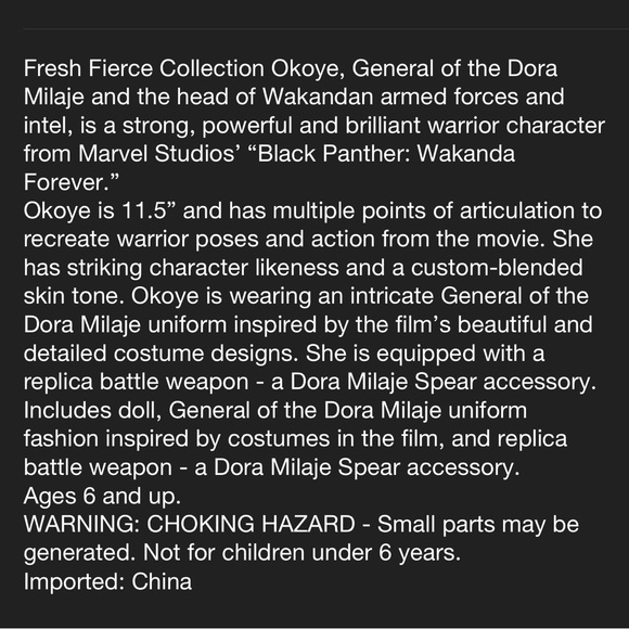 SALE MARVEL WAKONDA SHURI & OKOYE DOLLS - Picture 6 of 13